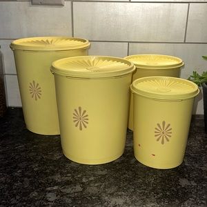 Vintage set of 4 Tupperware canisters.  Excellent condition.  Rare find.